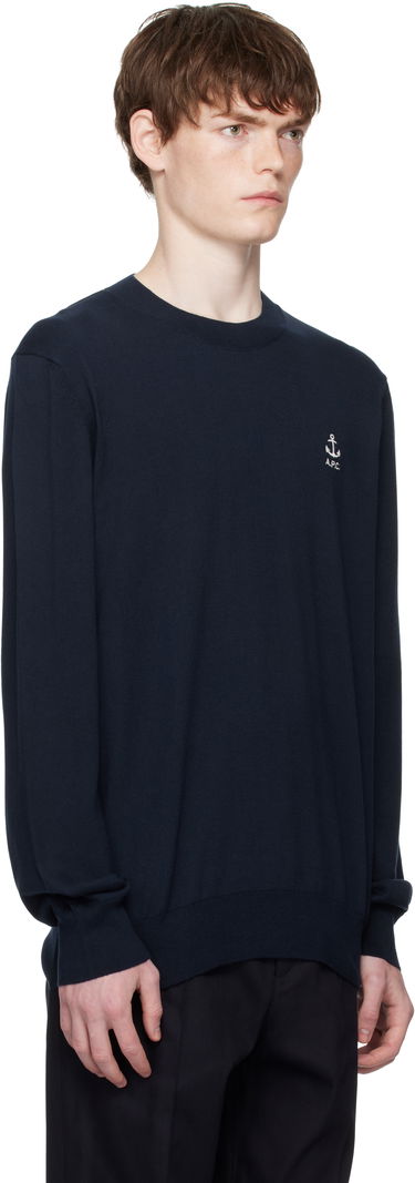 Sveter A.P.C. A.P.C. Gabin Anchor Logo Knit Sweater Béžová | COGDK-H23412, 4