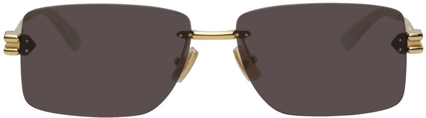 Gold Rimless Sunglasses