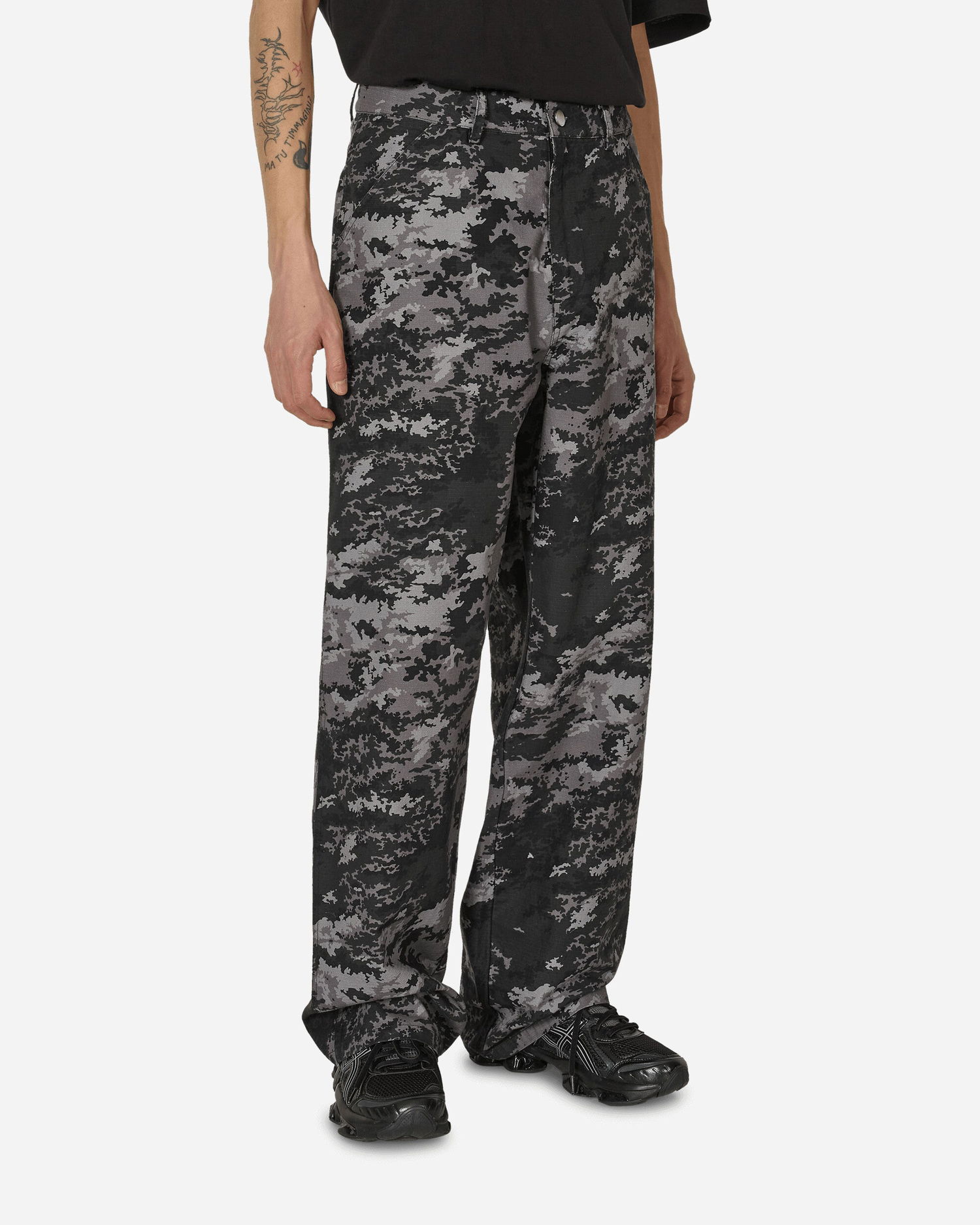 Nohavice Awake NY Digi Camo Printed Painter Pants Black Šedá | 9031864 CAM, 1