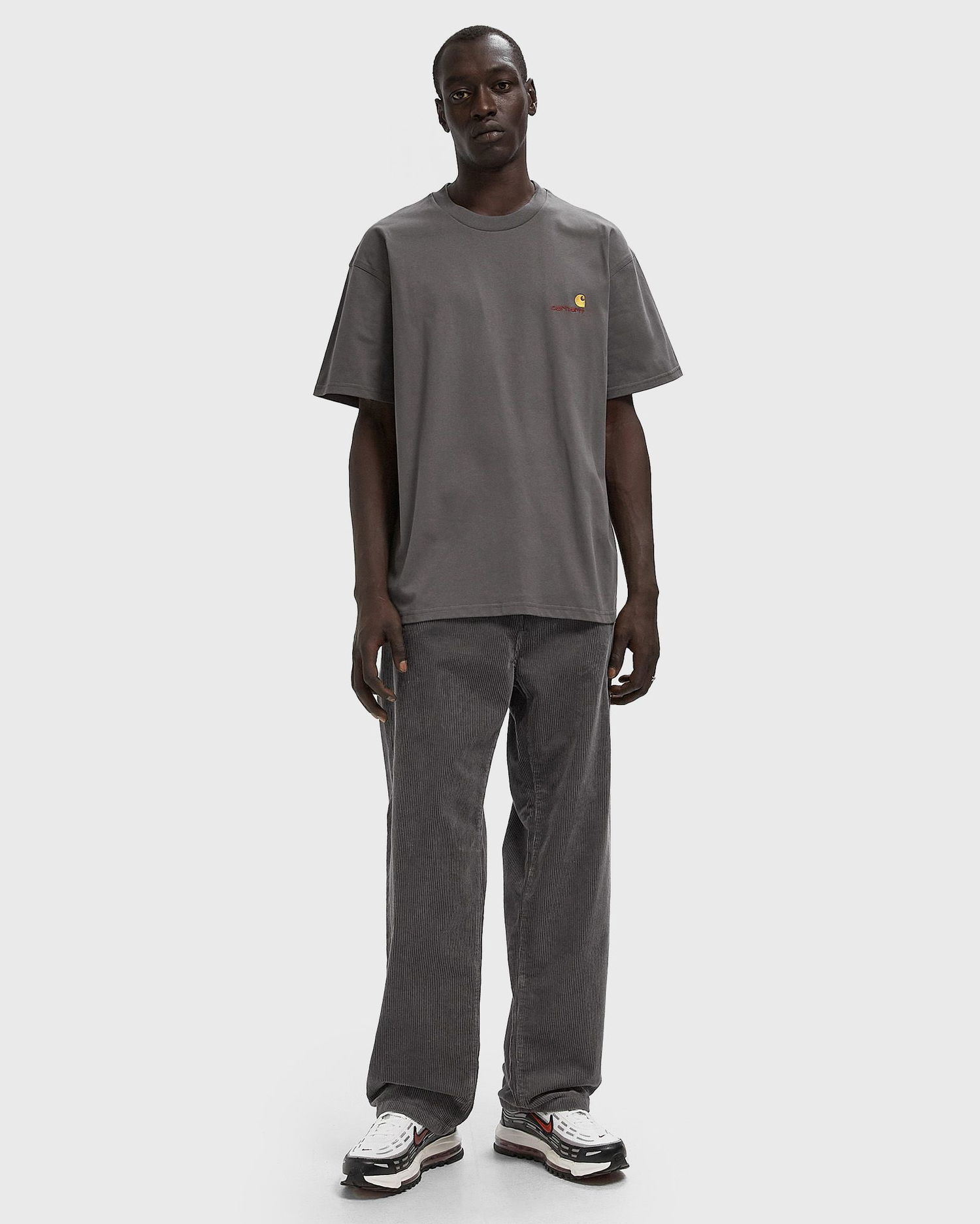 Tričko Carhartt WIP American Script T-Shirt Šedá | I029956-33C.XX, 1