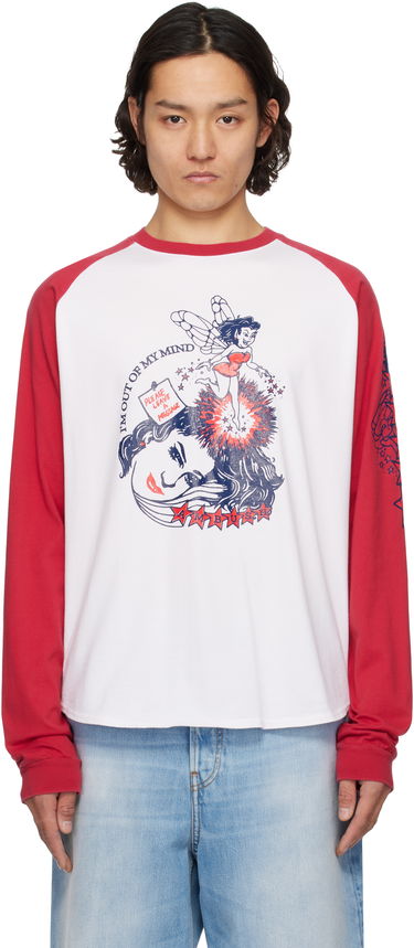 Tričko Ambush AMBUSH Raglan Graphic Long Sleeve T-Shirt Červená | 12115325, 0