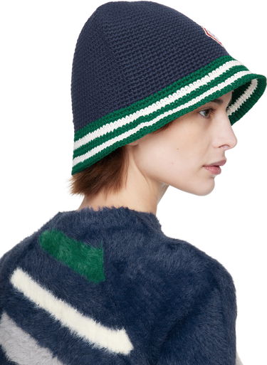 Klobúk Casablanca Casablanca Stripe Crochet Bucket Hat Modrá | APS25-HAT-075-01, 2