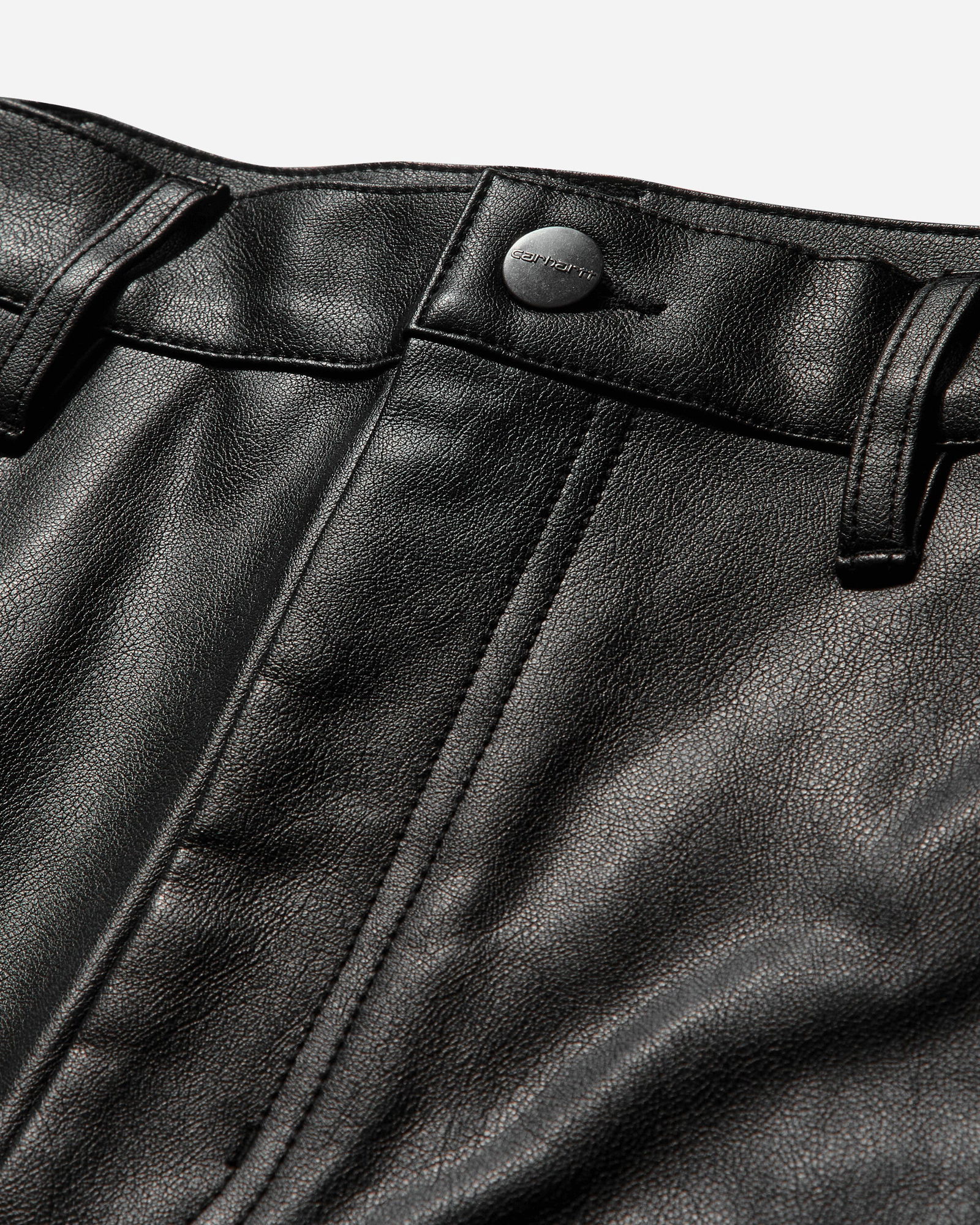 Single Knee Leather Pants