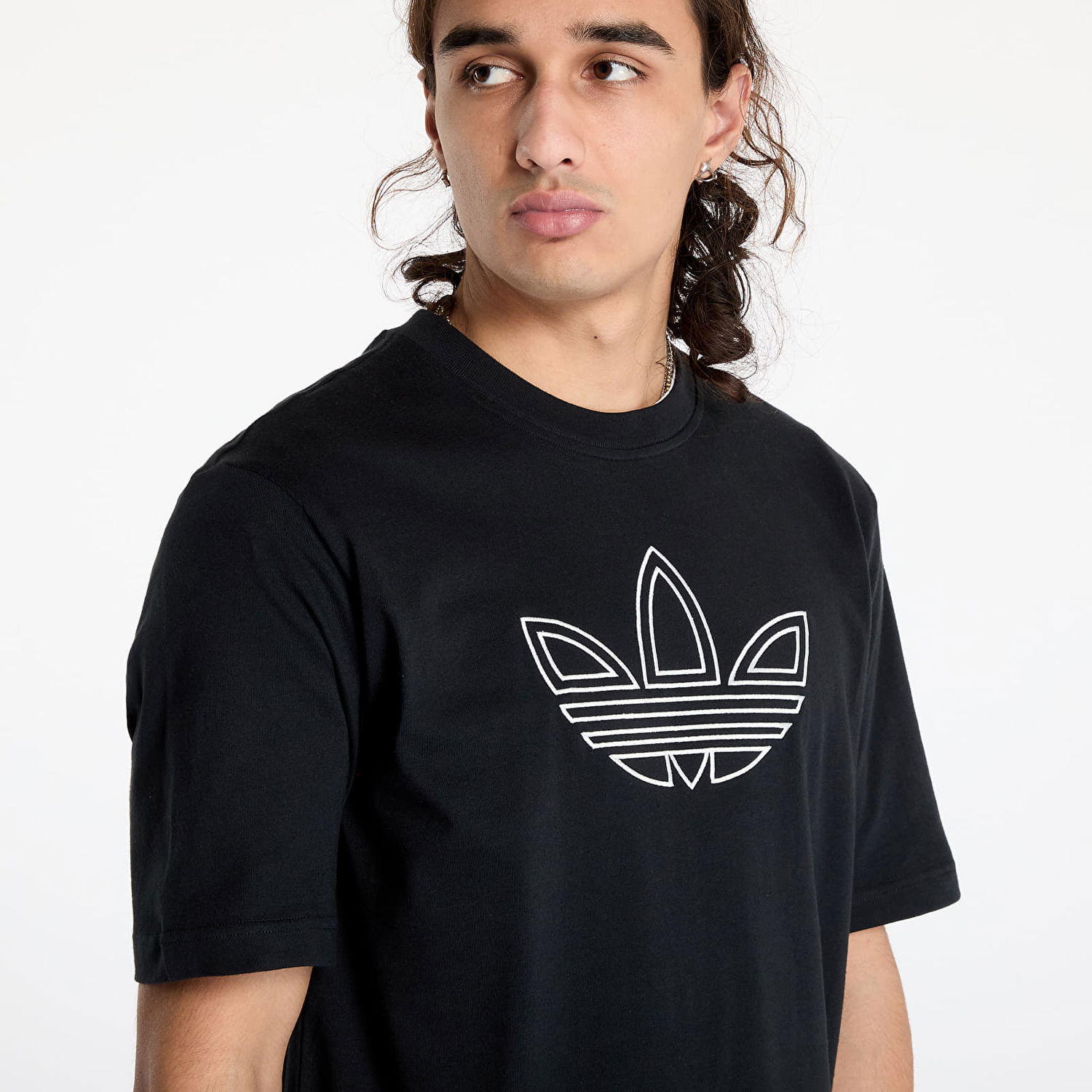 Tričko adidas Originals T-shirt adidas Outline Tee XXL Čierna | IY4882, 1