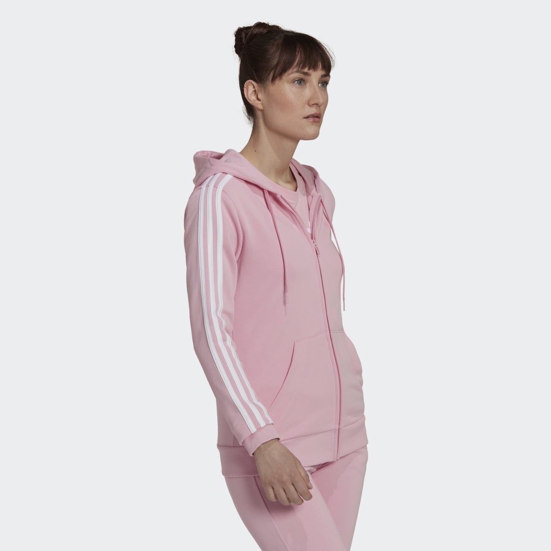 Essentials French Terry 3-Stripes Full-Zip Hoodie