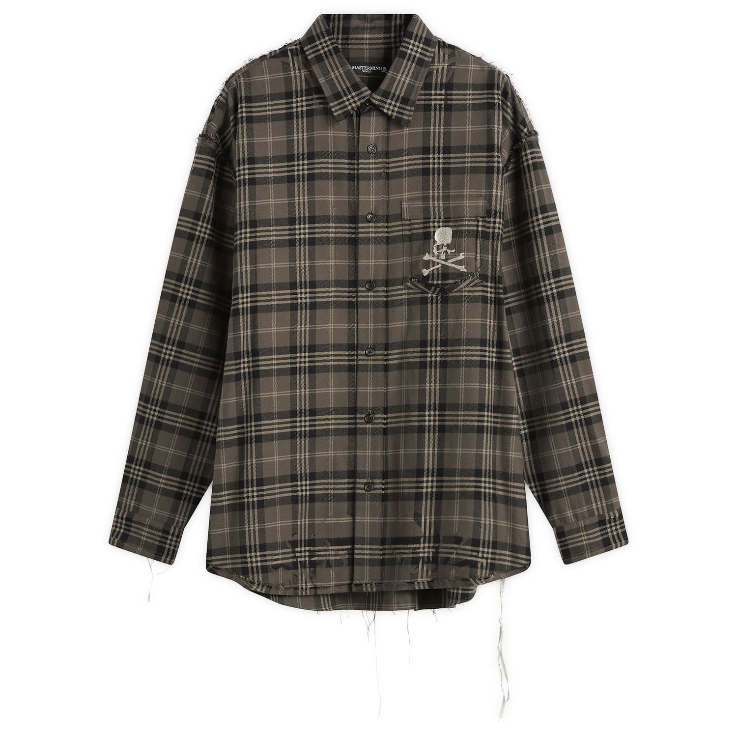 Košeľa Mastermind WORLD MASTERMIND WORLD Reversible Raw Edge Plaid Shirt Rôznofarebný | MW25S15-SH007-026, 1