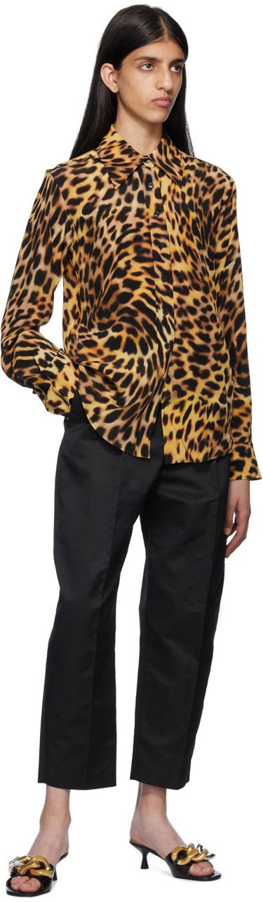 Košeľa Stella McCartney Stella McCartney Leopard Print Silk Shirt Žltá | 6200163AS200, 3