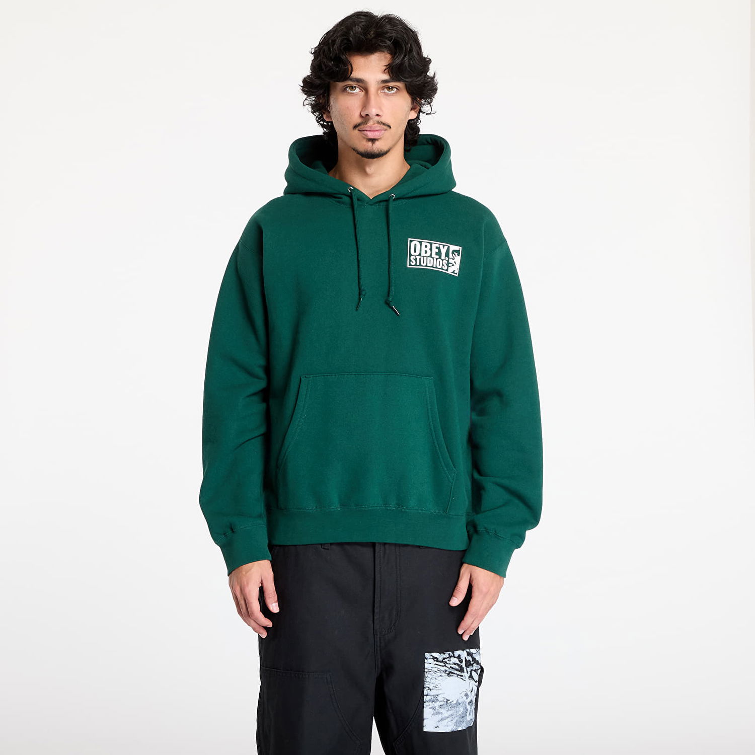 Mikina OBEY Studios Icon Hoodie Sweatshirt Zelené | 112843977-RFR, 0