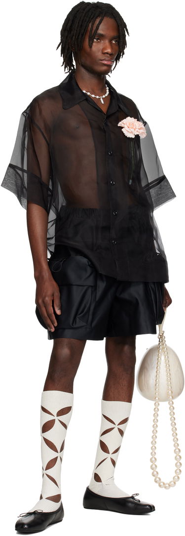Košeľa Simone Rocha Simone Rocha Carnation Pocket Boxy Shirt Čierna | 5332 0360, 3