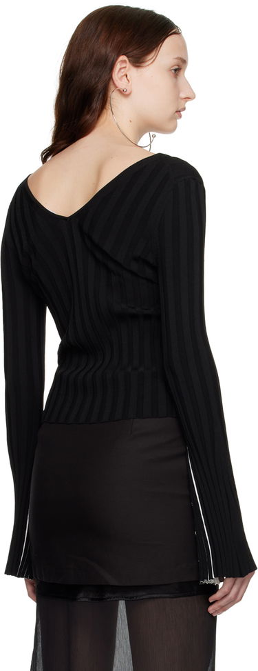 Sveter Helmut Lang Women's Ribbed Knit Sweater Čierna | N01HW717, 2
