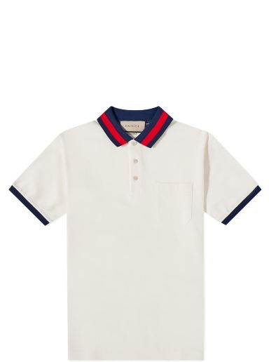 Polo tričko Gucci GRG Collar Polo Shirt Biela | 701735-XJELJ-9750