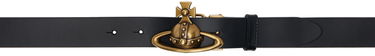 Opasok Vivienne Westwood Black Orb Buckle Belt Čierna | 82010075U-L008N-, 0