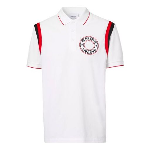 Polo tričko Burberry Short Sleeve Logo Polo Biela | 80370491, 0