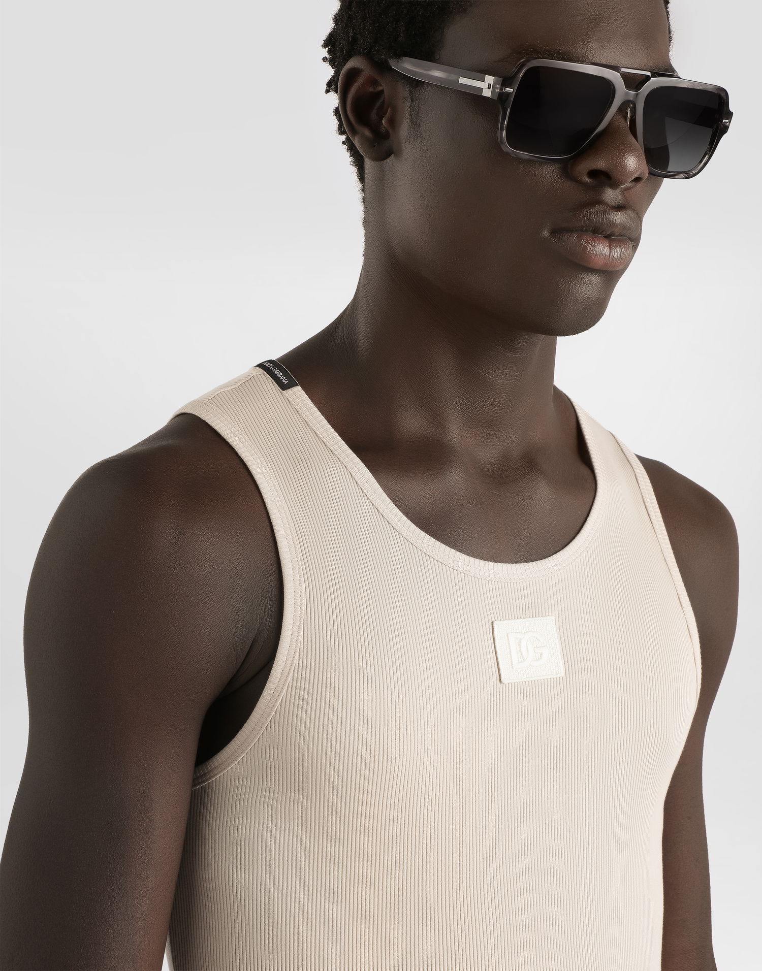 Tielko Dolce & Gabbana Ribbed Cotton Tank Top 54 Béžová | G8QG9ZFU7AVM0722, 1