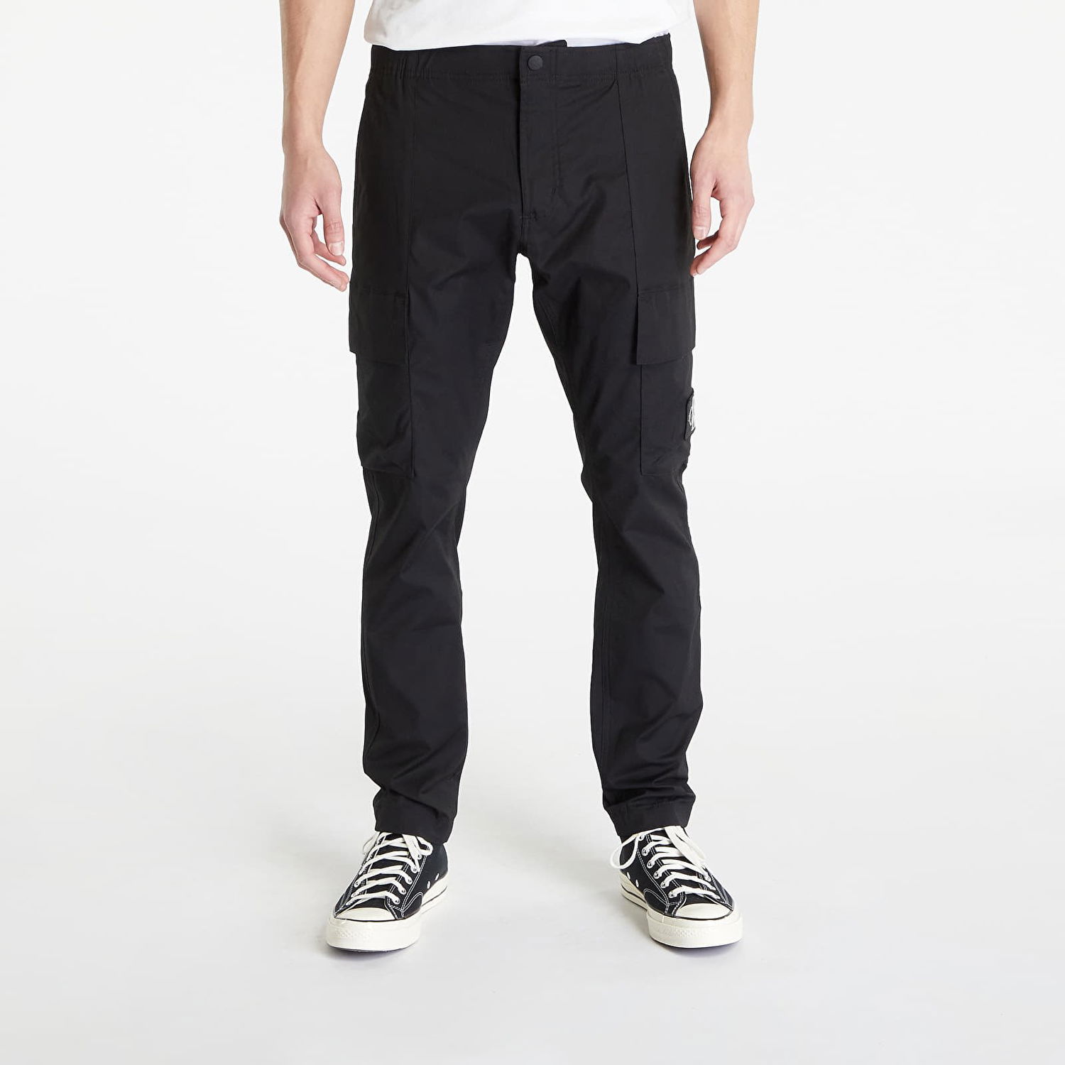 Cargo nohavice CALVIN KLEIN Skinny Washed Cargo Woven Pants Čierna | J30J322922 BEH, 0