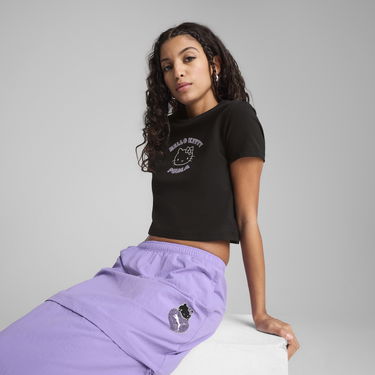 Crop Top Puma PUMA X HELLO KITTY AND FRIENDS Women's Cropped T-Shirt Čierna | 631613_01, 0