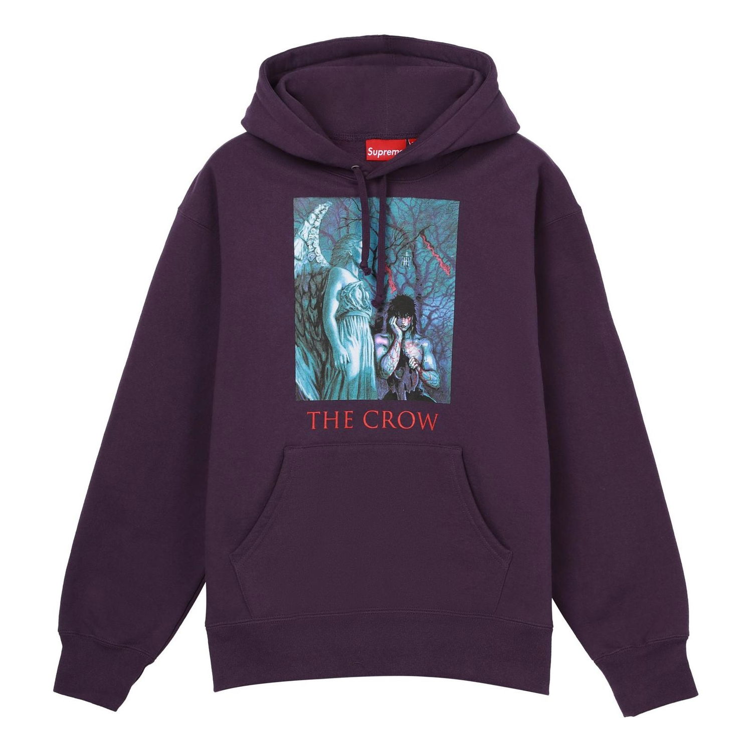 Mikina Supreme Supreme x The Crow Graphic Print Hoodie Fialová | SUP-FW21-173, 0