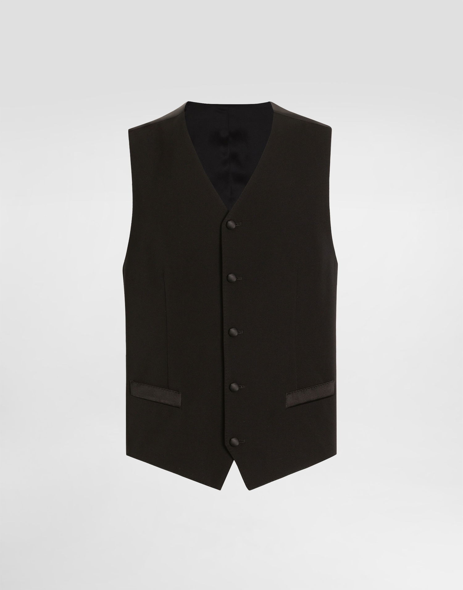 Vesta Dolce & Gabbana Dolce & Gabbana Wool and Silk Vest Čierna | G713MTGJ865N0000, 0