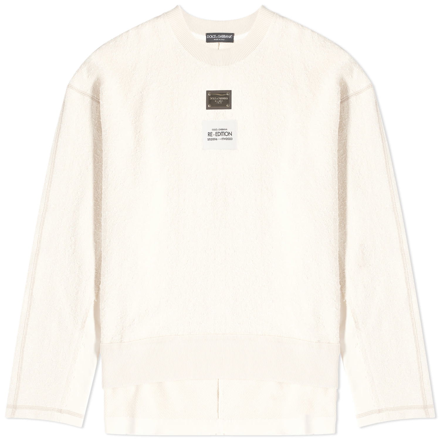 Mikina Dolce & Gabbana Dolce & Gabbana Re-Edition Crew Neck Sweatshirt Biela | G9AJRTGG481-S9000, 0