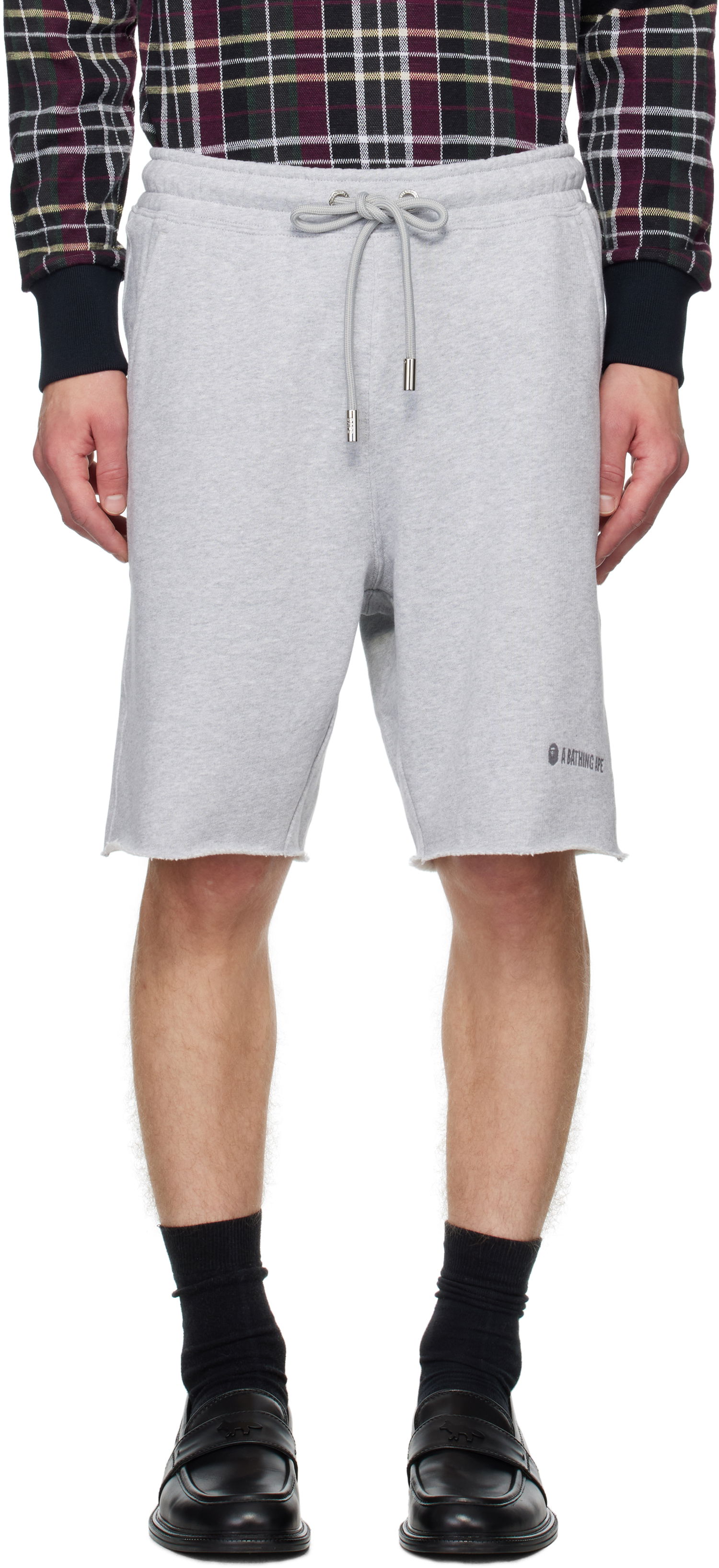 Šortky BAPE Raw Edge Sweat Shorts Šedá | 001SPK801302M, 0