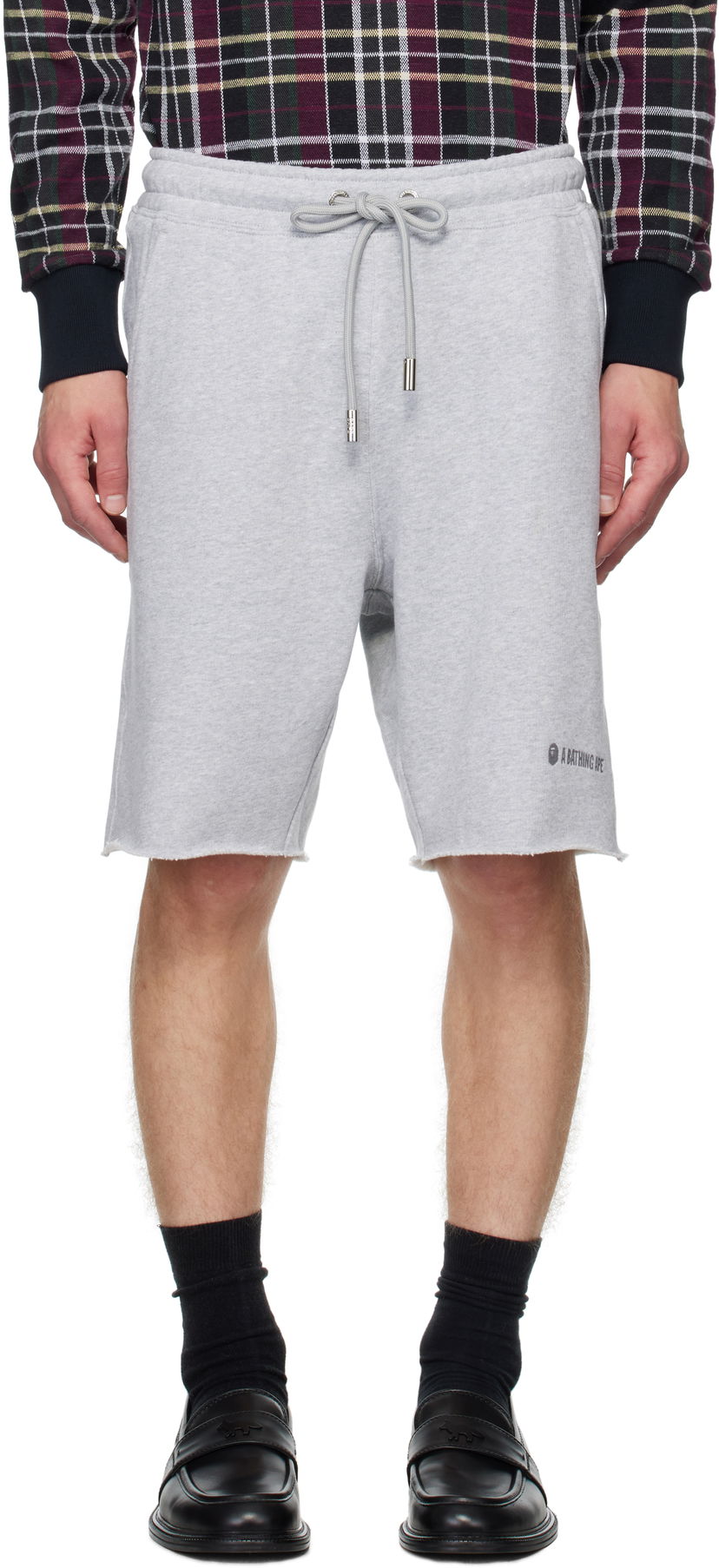 Šortky BAPE Raw Edge Sweat Shorts Šedá | 001SPK801302M