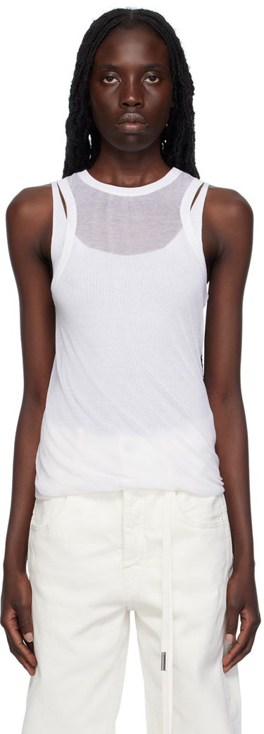 Tielko Ann Demeulemeester Herlinde Tank Top Biela | 2301-W-KN31-KN008-001, 0