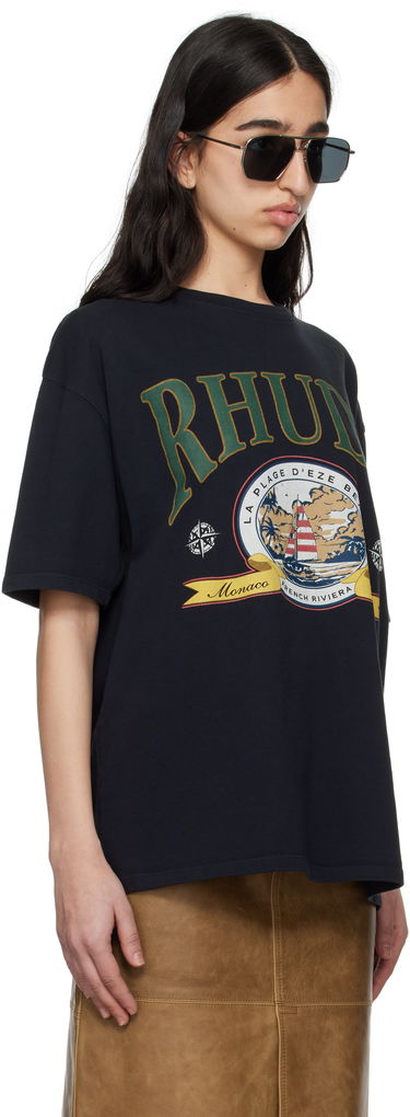 Tričko Rhude Rhude Monaco Regatta Graphic T-Shirt Čierna | RHSS25TT13012, 1