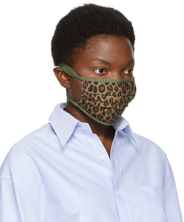 Šál R13 R13 Leopard Print Pleated Face Mask Hnedá | R13AMSK2-4, 1