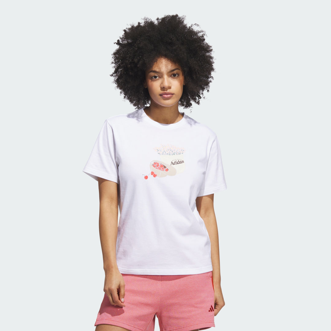 Tričko adidas Performance Farmers Market Graphic Tee Biela | JN2543, 0