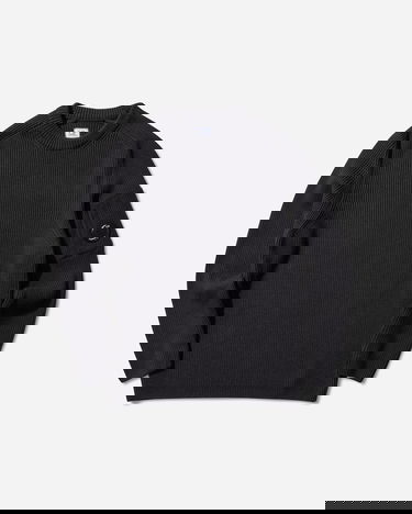 Sveter C.P. Company Full Rib Crewneck Sweater Čierna | 19CMKN015A-006608A 999, 1