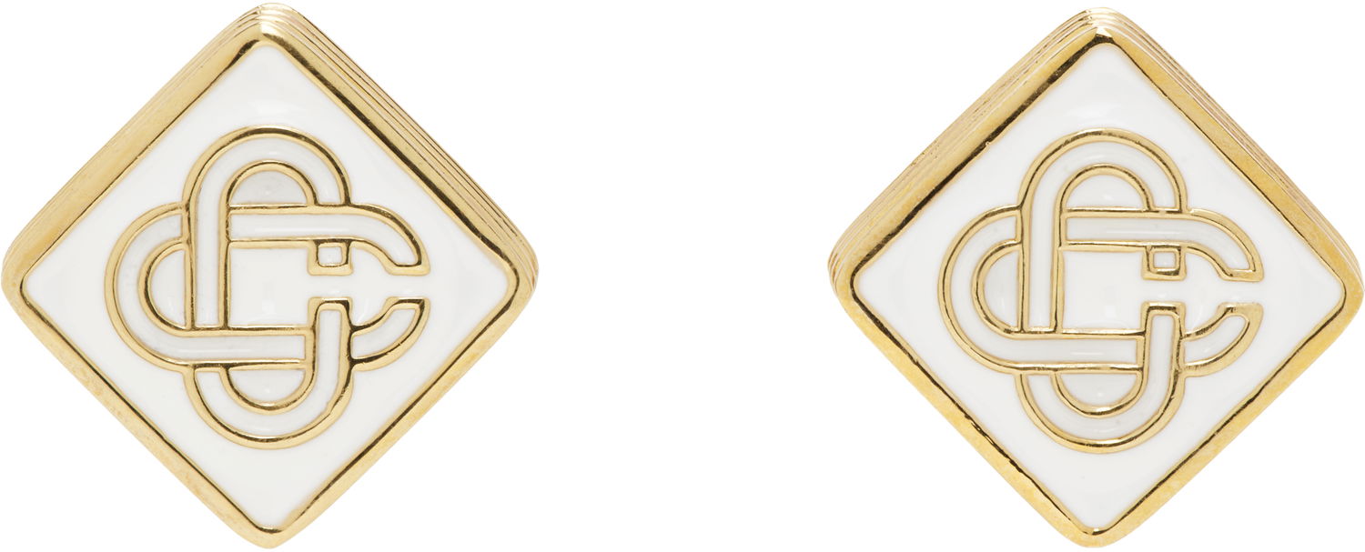 Náušnice Casablanca Casablanca Monogram Logo Stud Earrings Biela | AS25-JW-266-02, 0