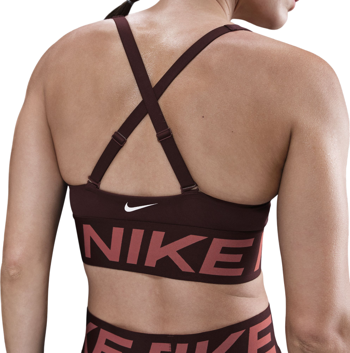 Podprsenka Nike Nike Pro Indy Plunge Medium Support Sports Bra Hnedá | hf7324-652, 1