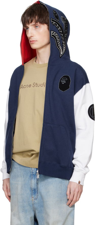 Mikina BAPE Shark Full Zip Hoodie Modrá | 001ZPK70115301M, 3