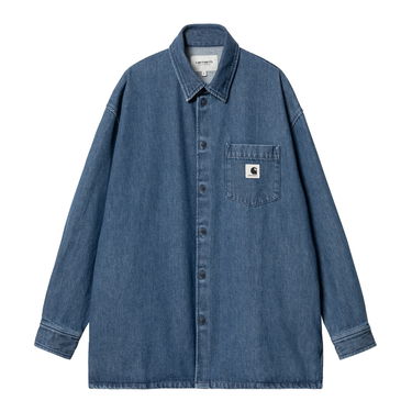 Košeľa Carhartt WIP Stone Washed Denim Shirt Jacket Modrá | I033775_6, 0