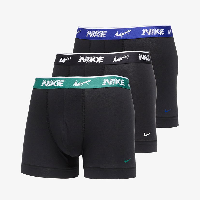 Boxerky Nike DRI-FIT Everyday Cotton Stretch Trunk 3-Pack Black Čierna | 0000KE1008-EYC