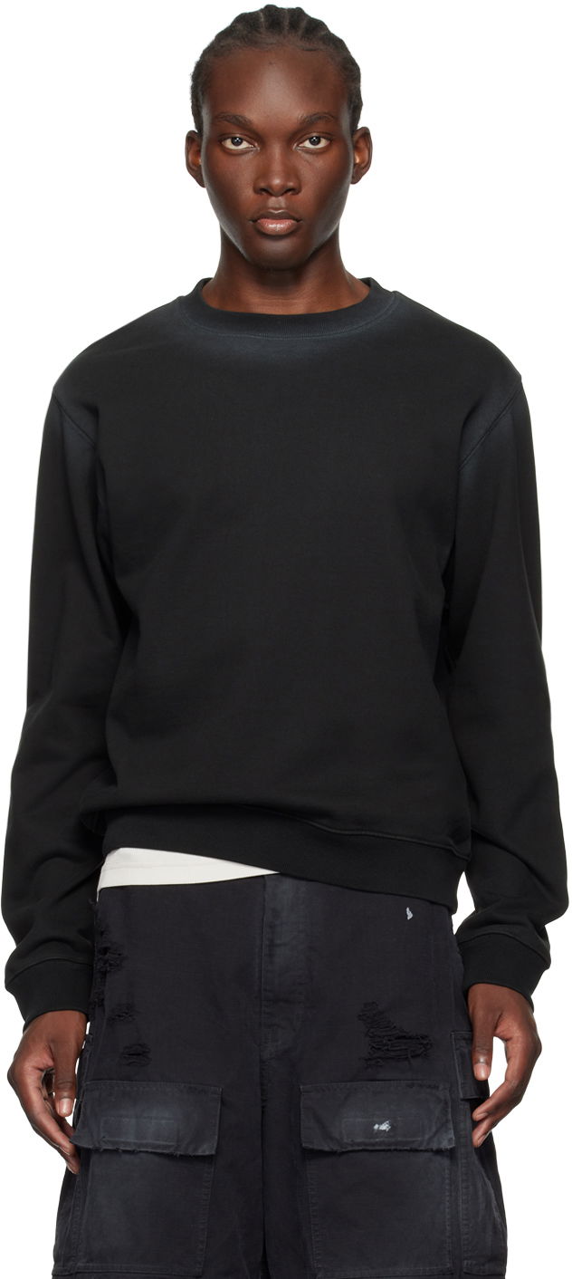 Sveter We11done Faded Sweatshirt Čierna | WD-TS2-24-721-U-BK, 0