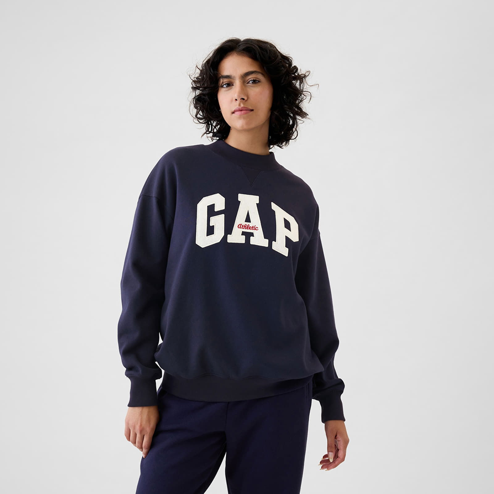 Mockneck Pullover Navy Uniform