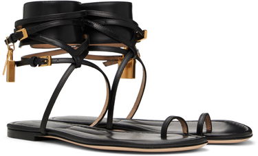 Doplnky Tom Ford TOM FORD Soft Calf Ankle Wrap Sandals Čierna | W3669-LCL002G, 3