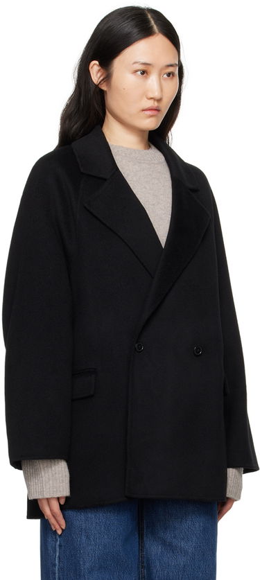 Kabáty Loulou de Saison Loulou de Saison Gary Double-Breasted Coat Čierna | GARY, 1