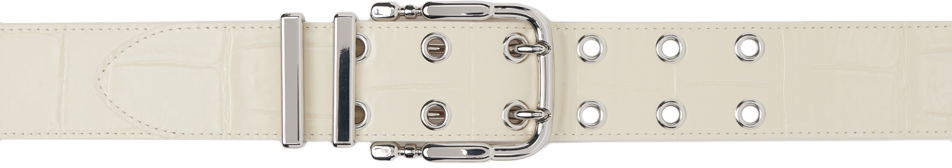 Opasok BY FAR BY FAR Duo Eyelets Belt Béžová | 23CADUCEMCES, 0