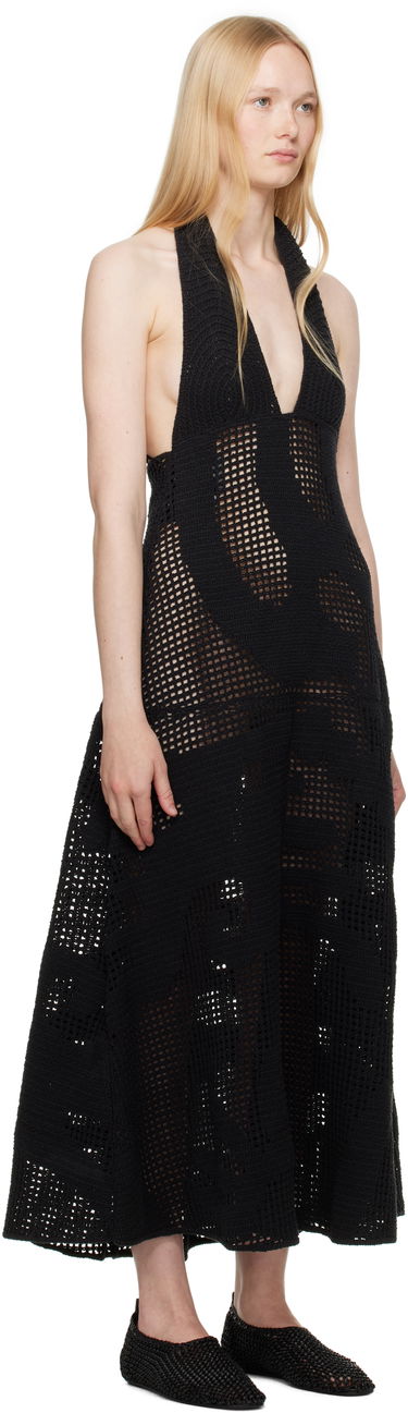 Šaty Nanushka Nanushka Fotini Halter Crochet Midi Dress Čierna | NW25SSDR24599, 1