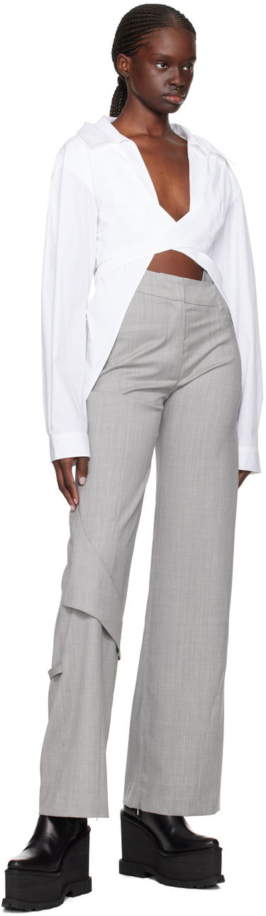 Nohavice HELIOT EMIL Fluid Draped Trousers Šedá | HE_W_10_043_LGY06, 3