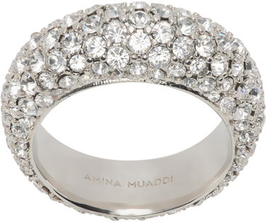 Prsteň Amina Muaddi Amina Muaddi Cameron Crystal Ring Metalická | CAMERON RING, 0