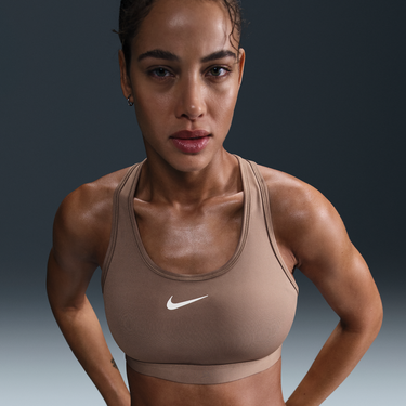 Podprsenka Nike Nike Swoosh Medium Support Bra Hnedá | dx6821-233, 2