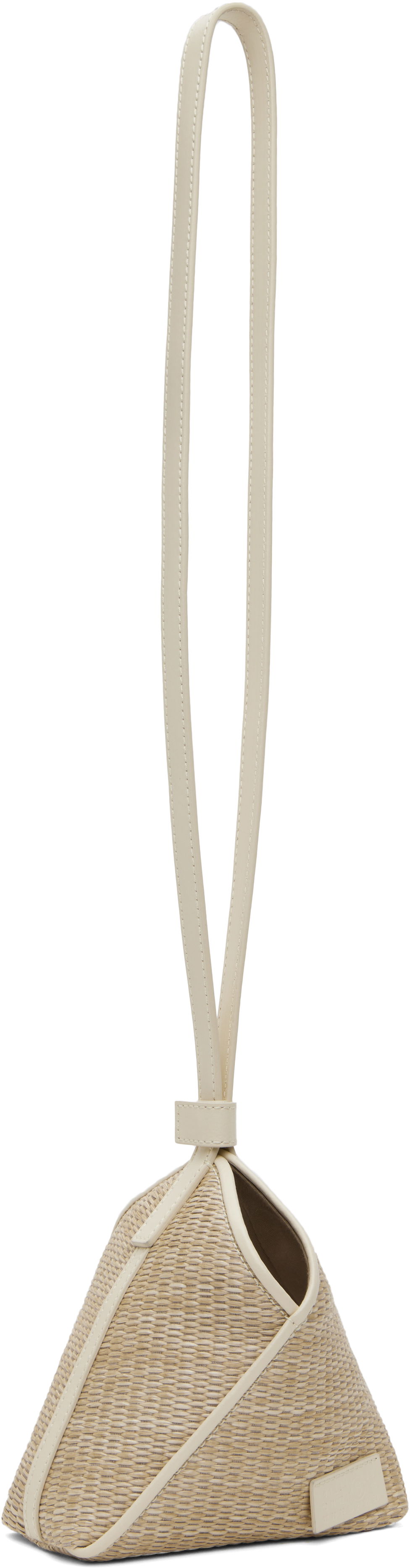 Kabelka Maison Margiela MM6 Maison Margiela Small Raffia Triangle Shoulder Bag Béžová | SB5ZI0013 P7256, 1