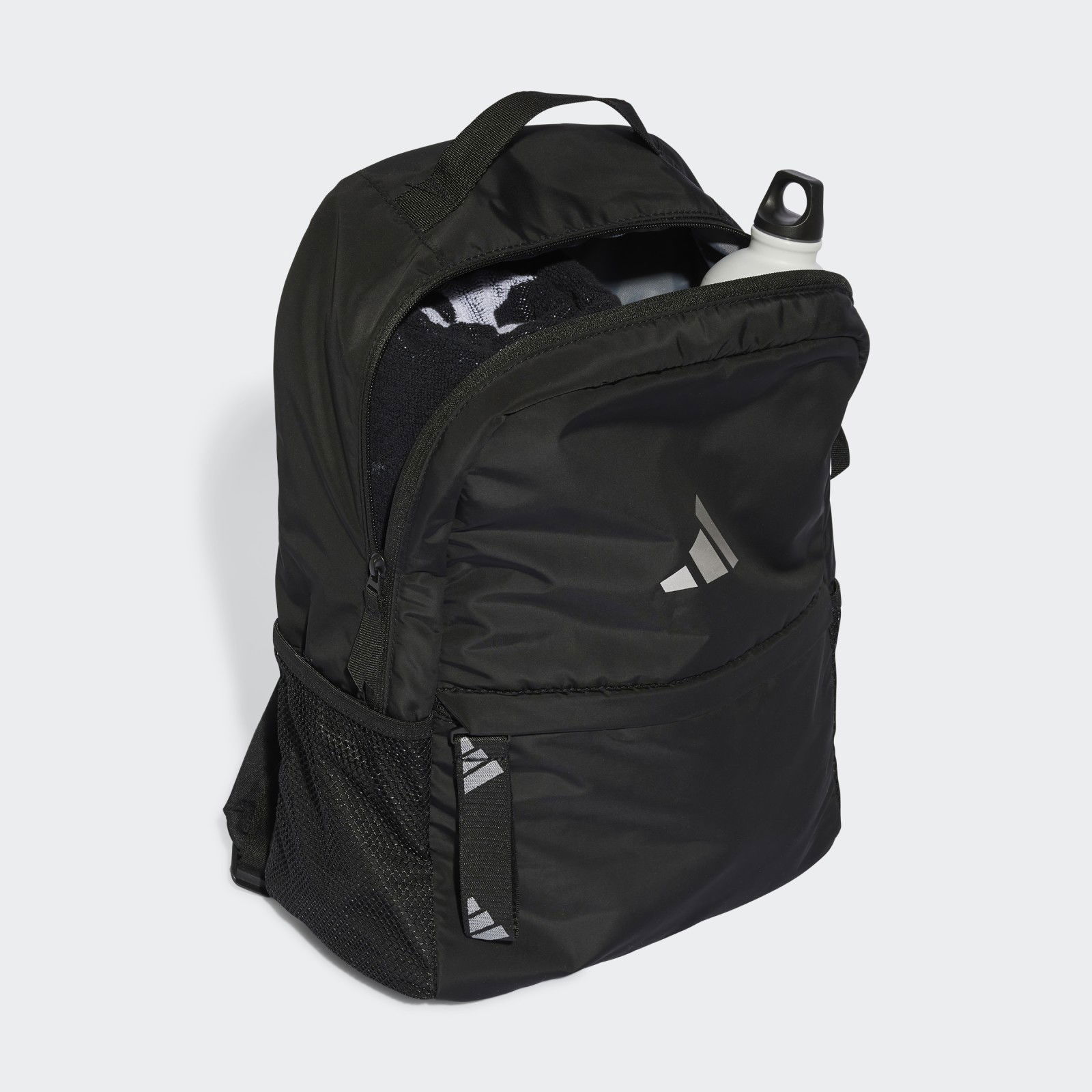 Black Backpack With Zippered Pocket