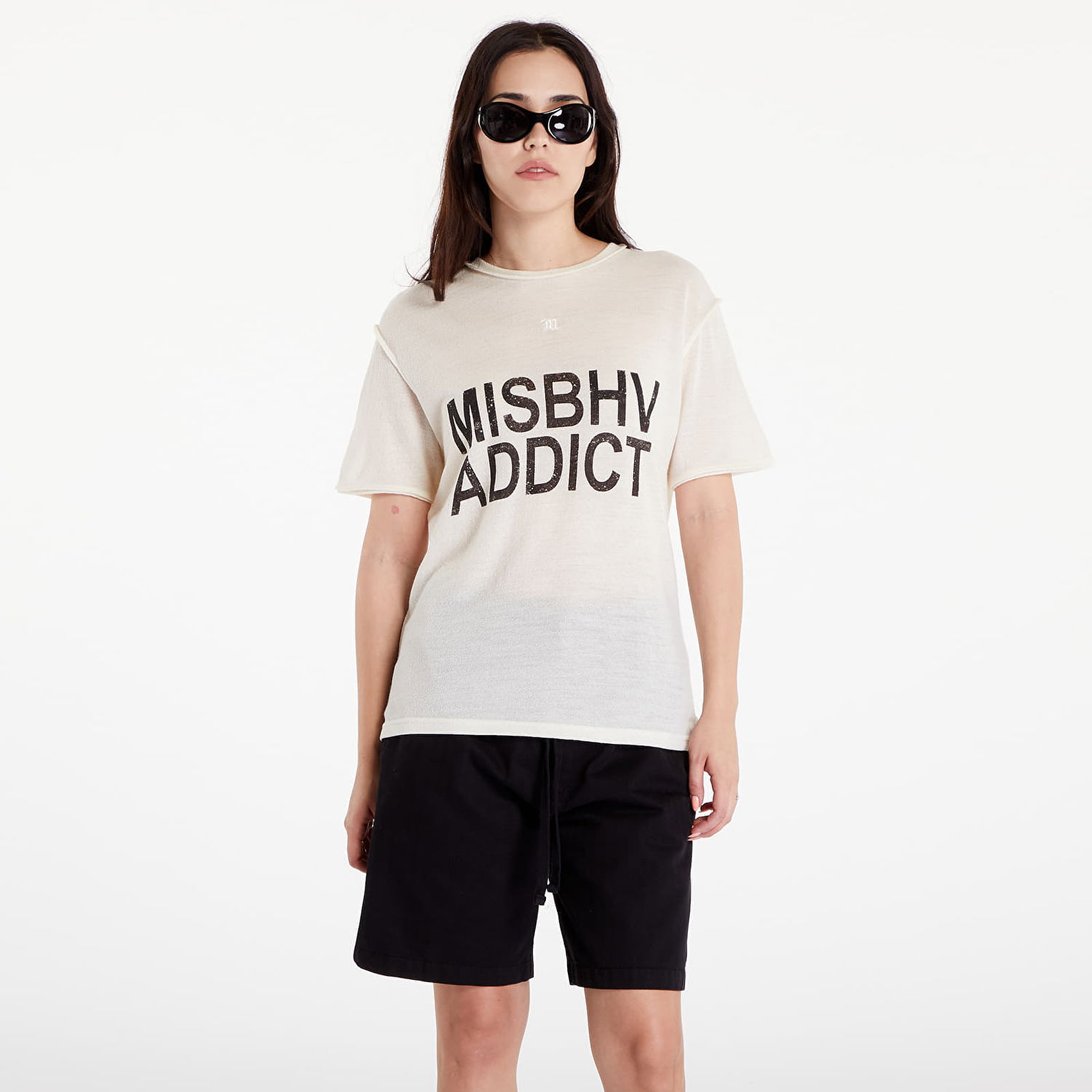 Tričko MISBHV Addict T-Shirt UNISEX Off White Biela | 241M141, 0