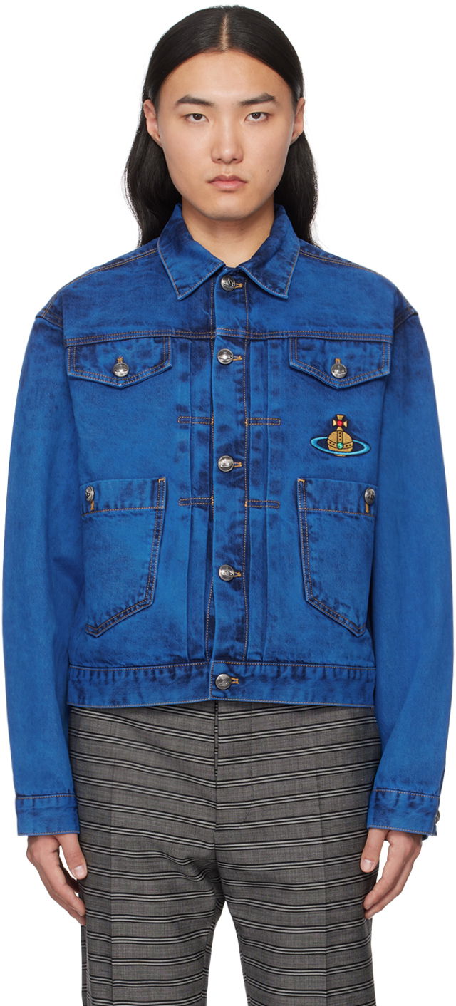 Bunda Vivienne Westwood Marlene Denim Jacket Modrá | 2801000A-W00HY-, 0