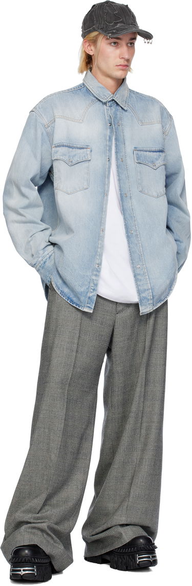 Košeľa VETEMENTS VTMNTS Flap Pocket Denim Shirt Modrá | VL22SH600L, 3