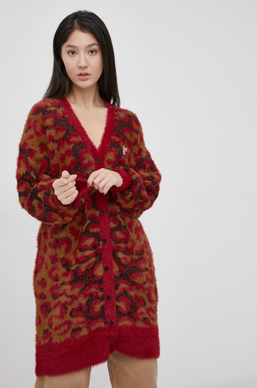Sveter HUF Cardigan Červená | wkn0033, 0
